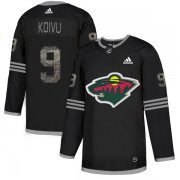 Wholesale Cheap Adidas Wild #9 Mikko Koivu Black Authentic Classic Stitched NHL Jersey