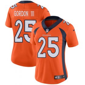 Wholesale Cheap Nike Broncos #25 Melvin Gordon III Orange Team Color Women\'s Stitched NFL Vapor Untouchable Limited Jersey