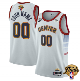 Wholesale Cheap Men\'s Denver Nuggets Active Player Custom White 2023 Finals Icon Edition Stitched Basketball Jersey