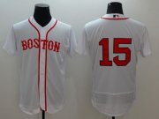 Wholesale Cheap Red Sox #15 Dustin Pedroia White Flexbase Authentic Collection Alternate Home Stitched MLB Jersey