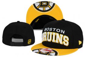 Wholesale Cheap NHL Boston Bruins Team Logo Black Snapback Adjustable Hat