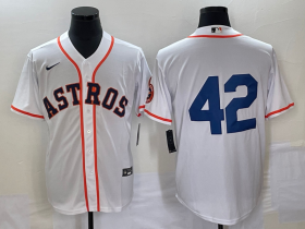 Cheap Men\'s Houston Astros #42 Jackie Robinson White Cool Base Stitched Baseball Jersey
