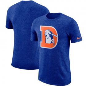 Wholesale Cheap Denver Broncos Nike Marled Historic Logo Performance T-Shirt Heathered Royal