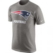 Wholesale Cheap New England Patriots Nike Facility T-Shirt Heathered Gray