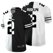 Cheap Pittsburgh Steelers #2 Mason Rudolph Men's Black V White Peace Split Nike Vapor Untouchable Limited NFL Jersey
