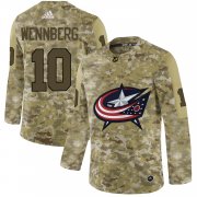Wholesale Cheap Adidas Blue Jackets #10 Alexander Wennberg Camo Authentic Stitched NHL Jersey