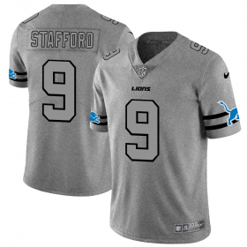 Wholesale Cheap Detroit Lions #9 Matthew Stafford Men\'s Nike Gray Gridiron II Vapor Untouchable Limited NFL Jersey