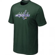 Wholesale Cheap Washington Capitals Big & Tall Logo Dark Green NHL T-Shirt