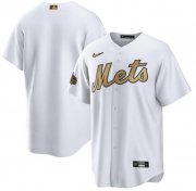 Wholesale Cheap Men's New York Mets Blank White 2022 All-Star Cool Base Stitched Baseball Jersey