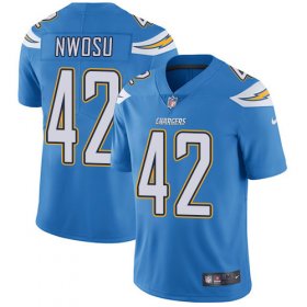 Wholesale Cheap Nike Chargers #42 Uchenna Nwosu Electric Blue Alternate Youth Stitched NFL Vapor Untouchable Limited Jersey