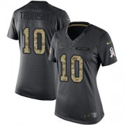 Wholesale Cheap Nike Bears #10 Mitchell Trubisky Black Women's Stitched NFL Limited 2016 Salute to Service Jersey