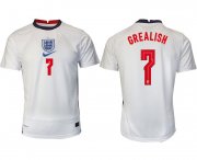 Wholesale Cheap Men 2020-2021 European Cup England home aaa version white 7 Nike Soccer Jersey