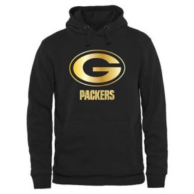Wholesale Cheap Men\'s Green Bay Packers Pro Line Black Gold Collection Pullover Hoodie