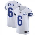Wholesale Cheap Nike Cowboys #6 Chris Jones White Men's Stitched With Established In 1960 Patch NFL New Elite Jersey