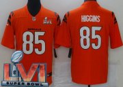 Wholesale Cheap Men's Cincinnati Bengals #85 Tee Higgins Limited Orange 2022 Super Bowl LVI Bound Vapor Jersey
