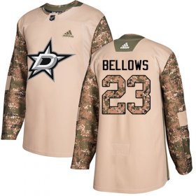 Wholesale Cheap Adidas Stars #23 Brian Bellows Camo Authentic 2017 Veterans Day Stitched NHL Jersey