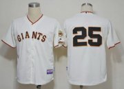 Wholesale Cheap Giants #25 Barry Bonds Cream Cool Base Stitched MLB Jersey