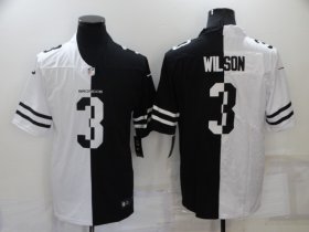 Wholesale Cheap Men\'s Nike Denver Broncos #3 Russell Wilson Black And White Split Vapor Untouchable Limited Jersey