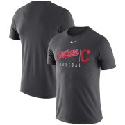 Wholesale Cheap Cleveland Indians Nike MLB Practice T-Shirt Anthracite