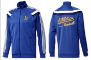 Wholesale Cheap MLB Oakland Athletics Zip Jacket Blue_2