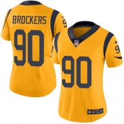 Wholesale Cheap Nike Rams #90 Michael Brockers Gold Women's Stitched NFL Limited Rush Jersey