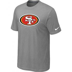 Wholesale Cheap San Francisco 49ers Sideline Legend Authentic Logo Dri-FIT Nike NFL T-Shirt Light Grey