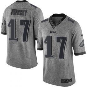 Wholesale Cheap Nike Eagles #17 Alshon Jeffery Gray Men\'s Stitched NFL Limited Gridiron Gray Jersey