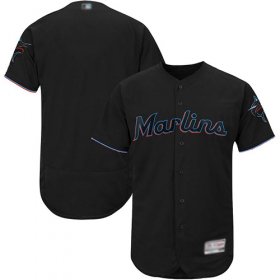 Wholesale Cheap marlins Blank Black Flexbase Authentic Collection Stitched MLB Jersey