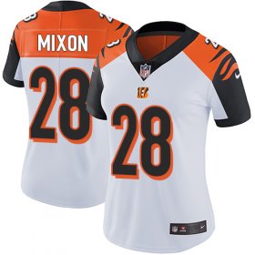 Wholesale Cheap Nike Bengals #28 Joe Mixon White Women\'s Stitched NFL Vapor Untouchable Limited Jersey