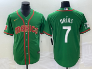 Wholesale Cheap Men's Mexico Baseball #7 Julio Urias 2023 Green World Classic Stitched Jersey