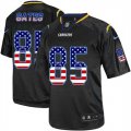 Wholesale Cheap Nike Chargers #85 Antonio Gates Black Men's Stitched NFL Elite USA Flag Fashion Jersey