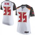 Wholesale Cheap Nike Buccaneers #35 Jamel Dean White Women's Stitched NFL New Elite Jersey