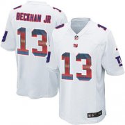 Wholesale Cheap Nike Giants #13 Odell Beckham Jr White Men's Stitched NFL Limited Strobe Jersey