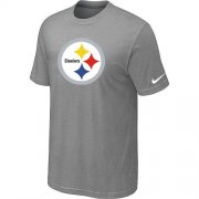 Wholesale Cheap Pittsburgh Steelers Sideline Legend Authentic Logo Dri-FIT Nike NFL T-Shirt Light Grey