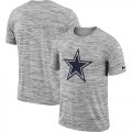 Wholesale Cheap Men's Dallas Cowboys Nike Heathered Black Sideline Legend Velocity Travel Performance T-Shirt