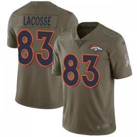 Wholesale Cheap Nike Broncos #83 Matt LaCosse Olive Men\'s Stitched NFL Limited 2017 Salute To Service Jersey