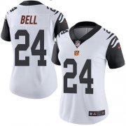 Wholesale Cheap Nike Bengals #24 Vonn Bell White Women's Stitched NFL Limited Rush Jersey