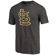 Wholesale Cheap St.Louis Cardinals Fanatics Apparel Gold Collection Tri-Blend T-Shirt Black