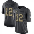 Wholesale Cheap Nike Steelers #12 Terry Bradshaw Black Men's Stitched NFL Limited 2016 Salute to Service Jersey