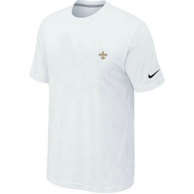 Wholesale Cheap Nike New Orleans Saints Chest Embroidered Logo T-Shirt White