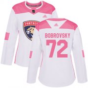 Wholesale Cheap Adidas Panthers #72 Sergei Bobrovsky White/Pink Authentic Fashion Women's Stitched NHL Jersey
