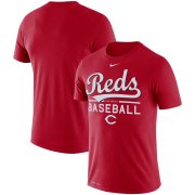 Wholesale Cheap Cincinnati Reds Nike Wordmark Practice Performance T-Shirt Red