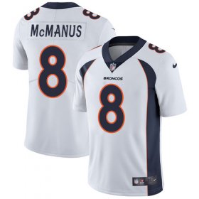 Wholesale Cheap Nike Broncos #8 Brandon McManus White Men\'s Stitched NFL Vapor Untouchable Limited Jersey