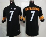 Wholesale Cheap Nike Steelers #7 Ben Roethlisberger Black Team Color Youth Stitched NFL Elite Jersey