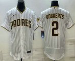 Cheap Men's San Diego Padres #2 Xander Bogaerts White Flex Base Stitched Baseball Jersey