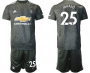 Wholesale Cheap Men 2020-2021 club Manchester United away 25 black Soccer Jerseys