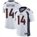 Wholesale Cheap Nike Broncos #14 Courtland Sutton White Men's Stitched NFL Vapor Untouchable Limited Jersey