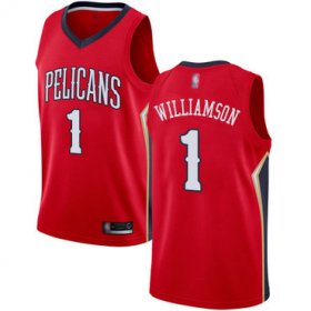 Wholesale Cheap Pelicans #1 Zion Williamson Red Basketball Swingman Statement Edition Jersey