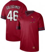 Wholesale Cheap Nike Cardinals #46 Paul Goldschmidt Red Authentic Cooperstown Collection Stitched MLB Jersey