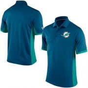 Wholesale Cheap Men's Nike NFL Miami Dolphins Navy Team Issue Performance Polo